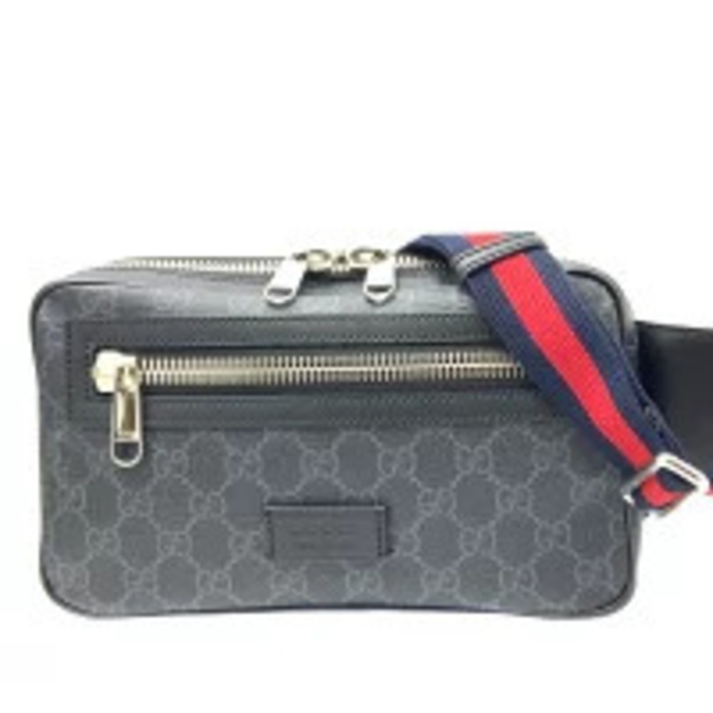 GUCCI Soft GG Supreme Belt Bag Body Bum Crossbody Belt Waist Clutch Black